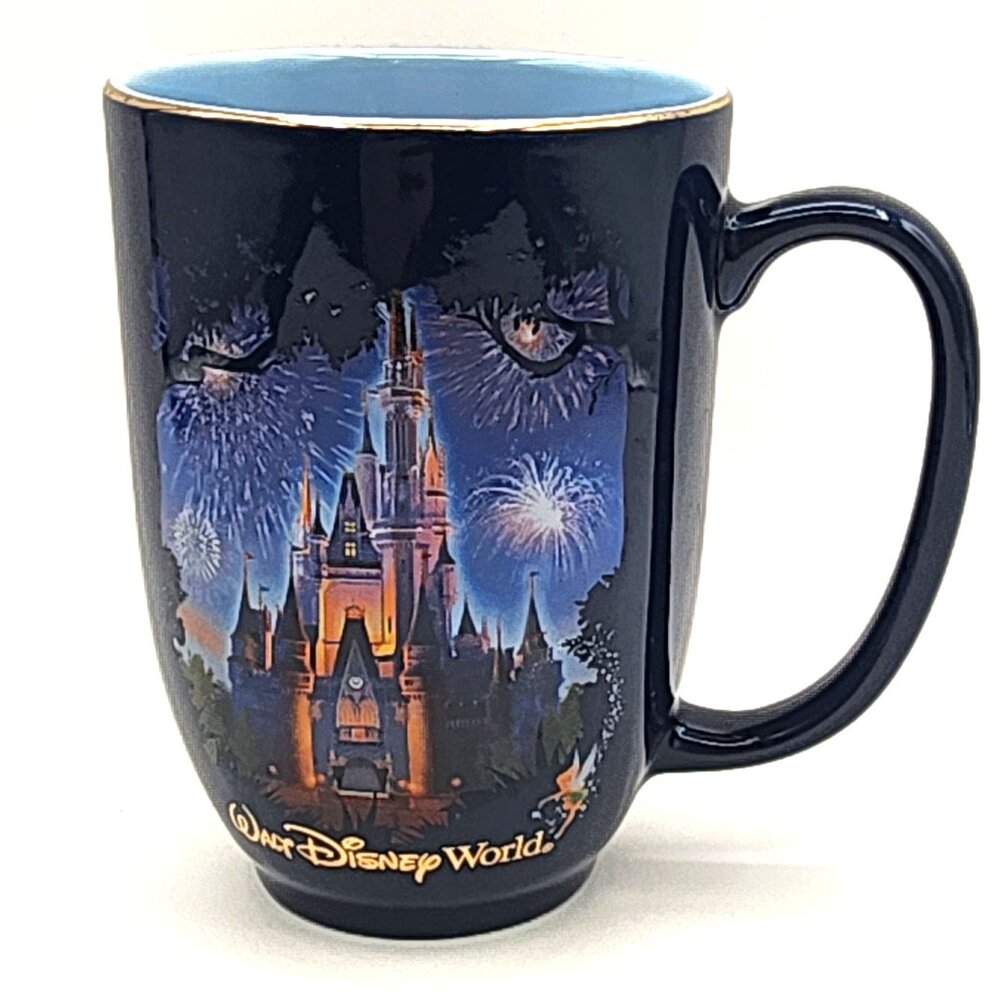 Disney Parks Walt Disney World Castle 1971 Blue Commemorative Coffee Cup Mug
